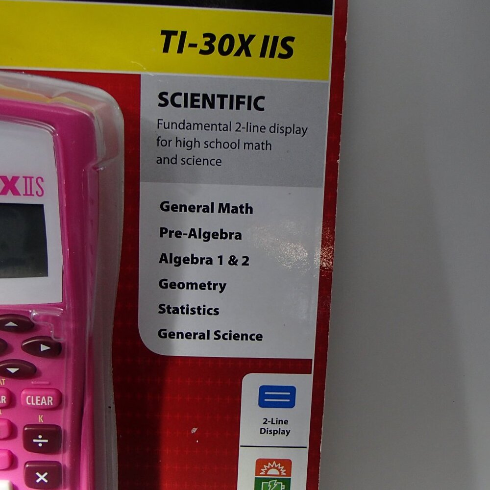Texas Instruments TI-30X IIS Solar Scientific Calculator, Pink - Picture 2 of 6